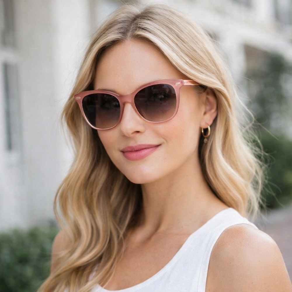 Kate Spade Daliann/S 3J5FF Pink Cat Eye Sunglasses 54□17 Rose Gold